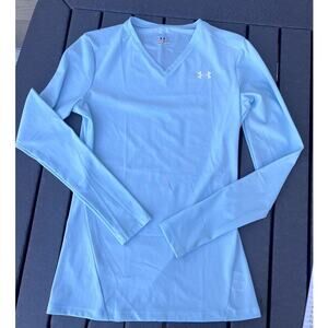 Under Armour long sleeve, V-neck Heat gear top, women's size L
